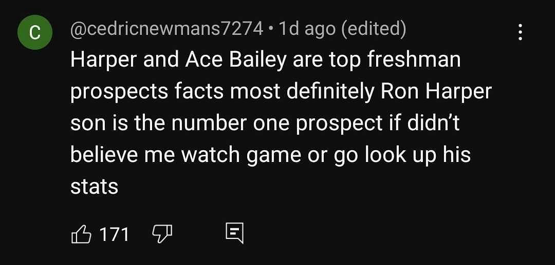 Fan reacting to Jeff Teague's thoughts on Cooper Flagg. (Screenshot via YouTube)